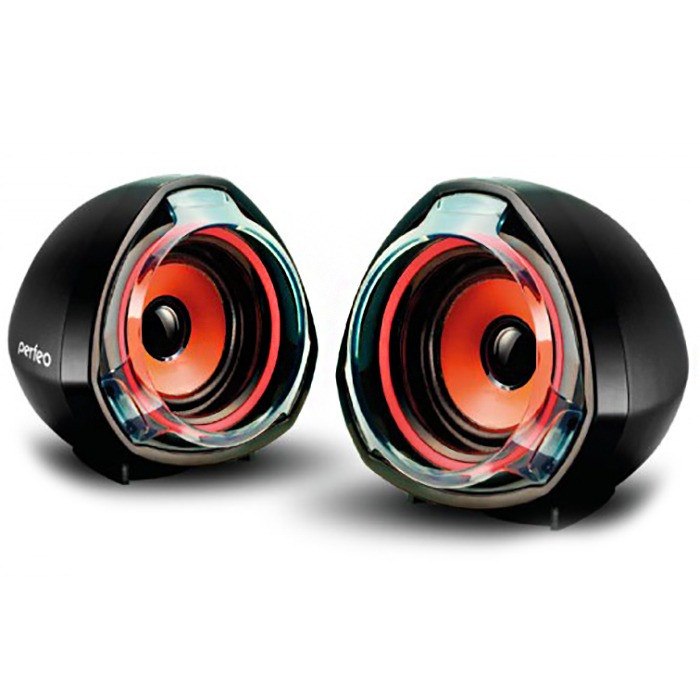 Perfeo колонки "TAM-TAM" 2.0, мощность 2х3 Вт (RMS), чёрн, USB  (PF-1001)