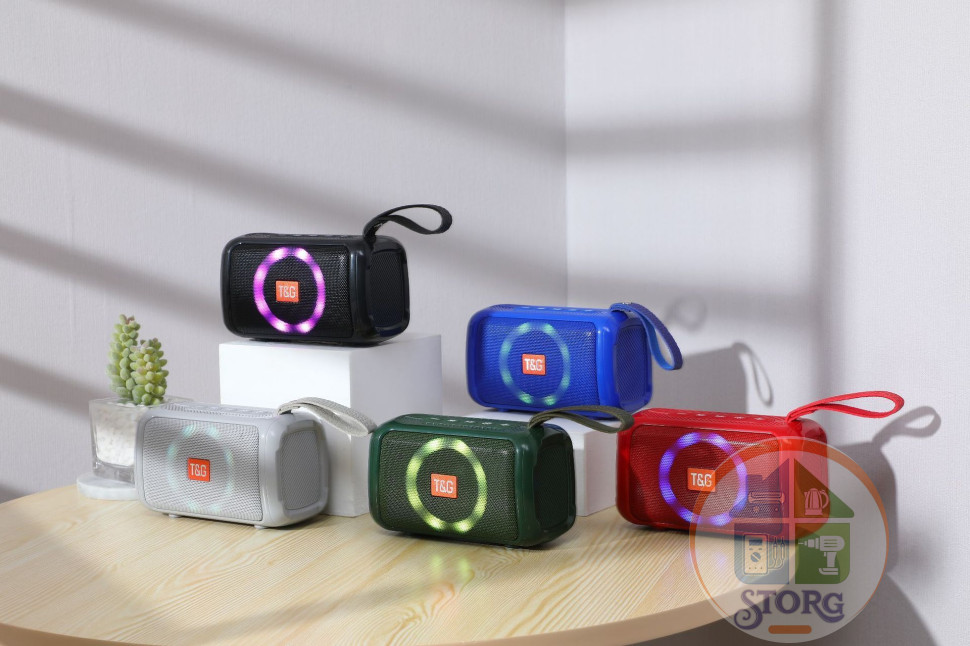 Портативная колонка  BT193 с bluetooth (TF/USB/3,5 jack/RGB-подсветка)  Black