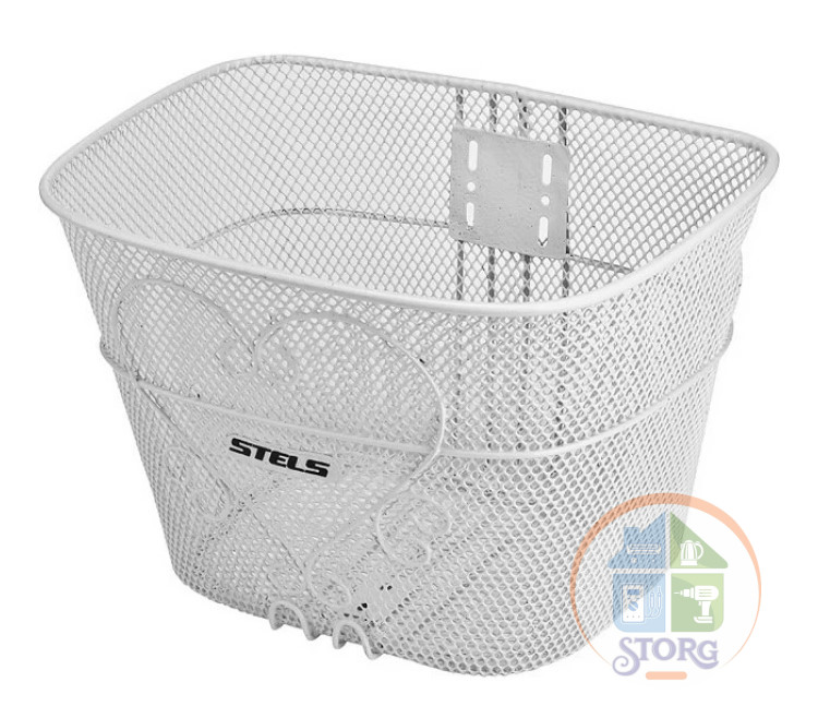 STELS Велокорзина передняя JL-073 белая, для 28" 270055*LU058686