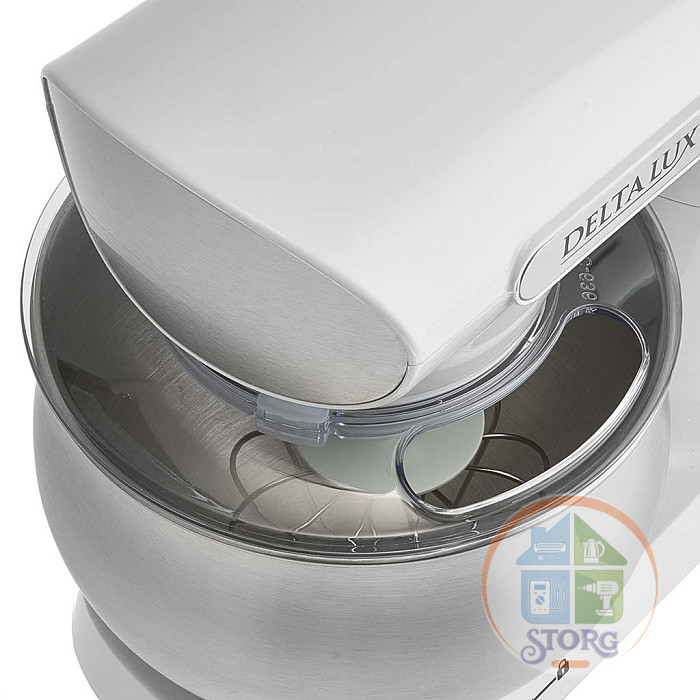 Миксер планетарный DELTA LUX DE-7902P, белый, 1800 Вт, чаша из нерж.стали- 5л (2)