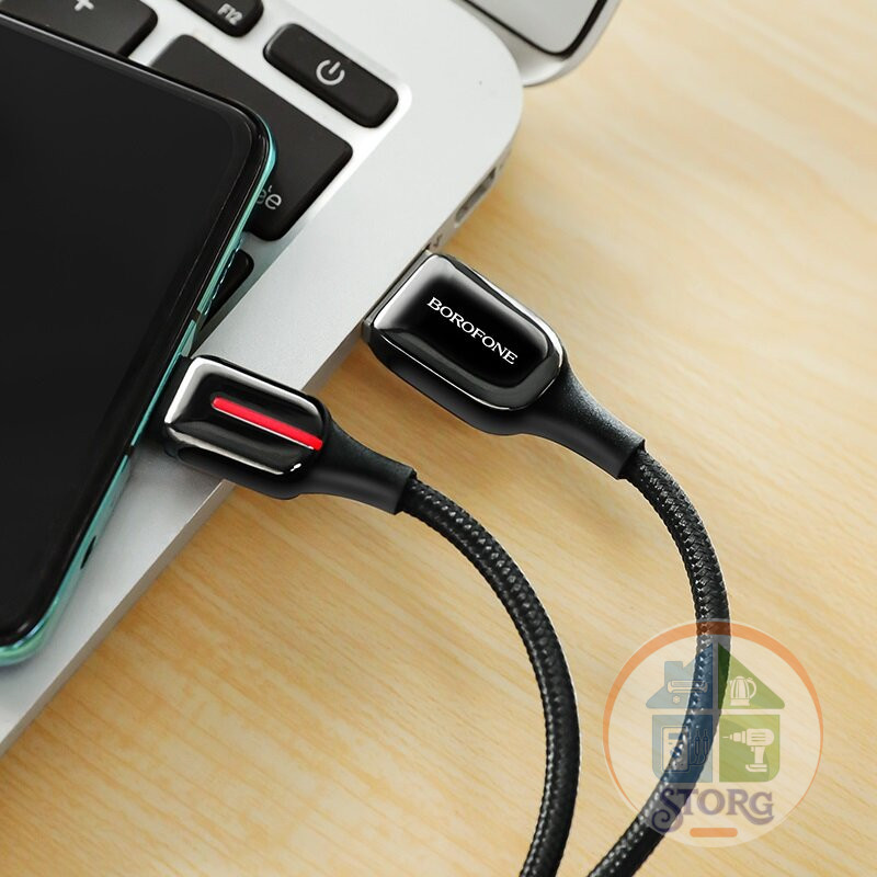 Кабель USB Borofone BU14 Heroic charging data cable for Lightning  (black)