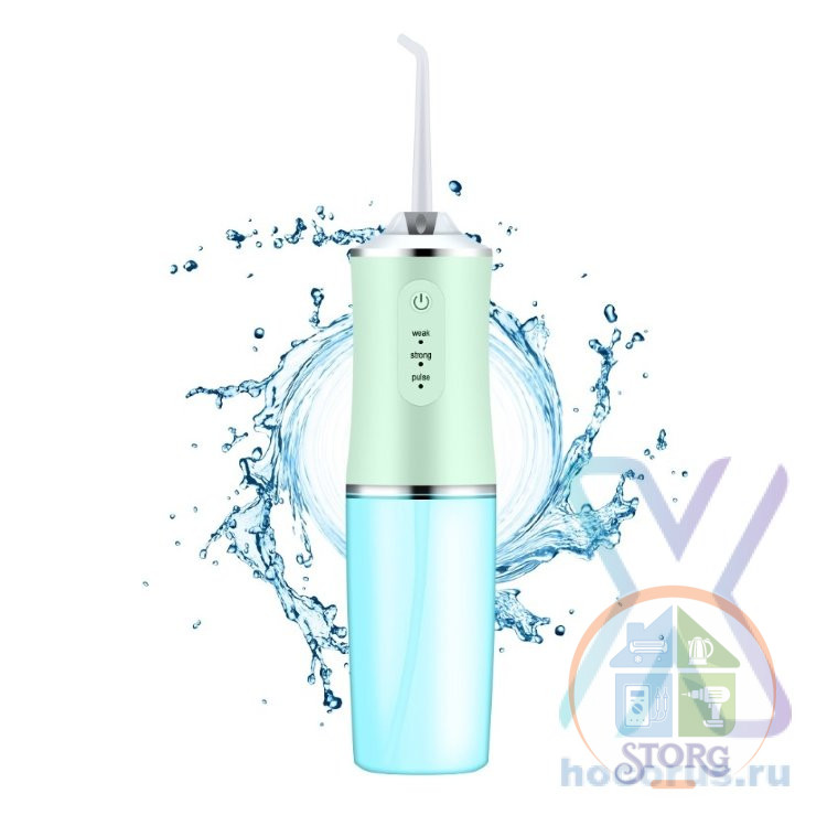 Ирригатор для полости рта портативный Oral Irrigator 6886A одна насадка ( Green )