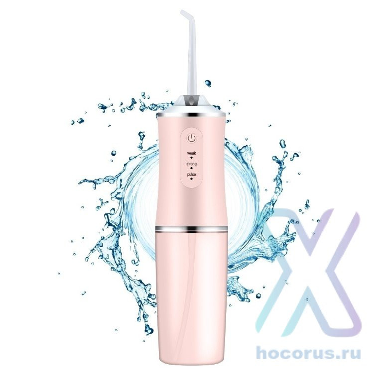 Ирригатор для полости рта портативный Oral Irrigator 6886A одна насадка ( Pink )