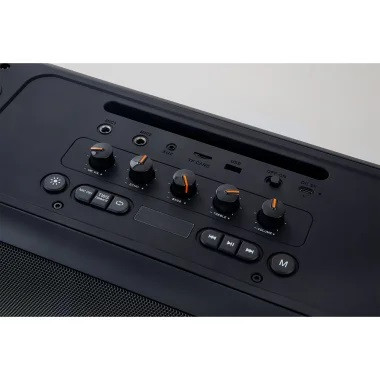 Perfeo ПАС ”TERZA” 70W EQ, MP3 USB-microSD, AUX, FM, 2xJACK, LED, TWS черная + ПДУ + бп микрофон