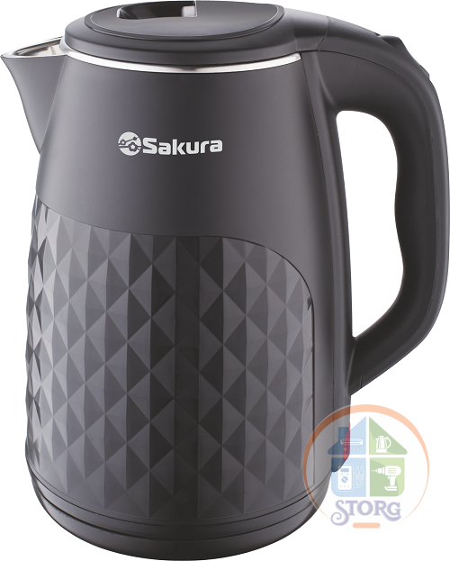 Чайник электрический SAKURA SA-2165BK, черный, 1800Вт, 2.5л, пластиковый, диск Чайник электрический SAKURA SA-2165BK, черный, 1800Вт, 2.5л, пластиковый, диск