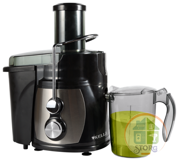 Соковыжималка KELLI KL-5091, центробежная, 1100Вт, объем резерв.для сока 1л