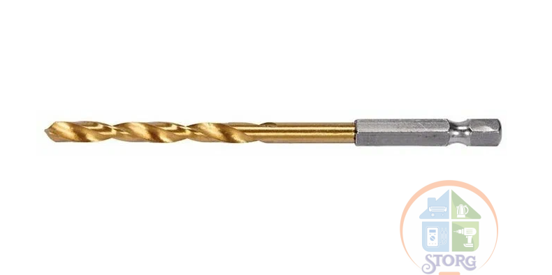 Сверло по металлу HSS-TIN (Размер 6.5х63х101мм; 1шт; хв-шестигранник 1/4"; Блистер)