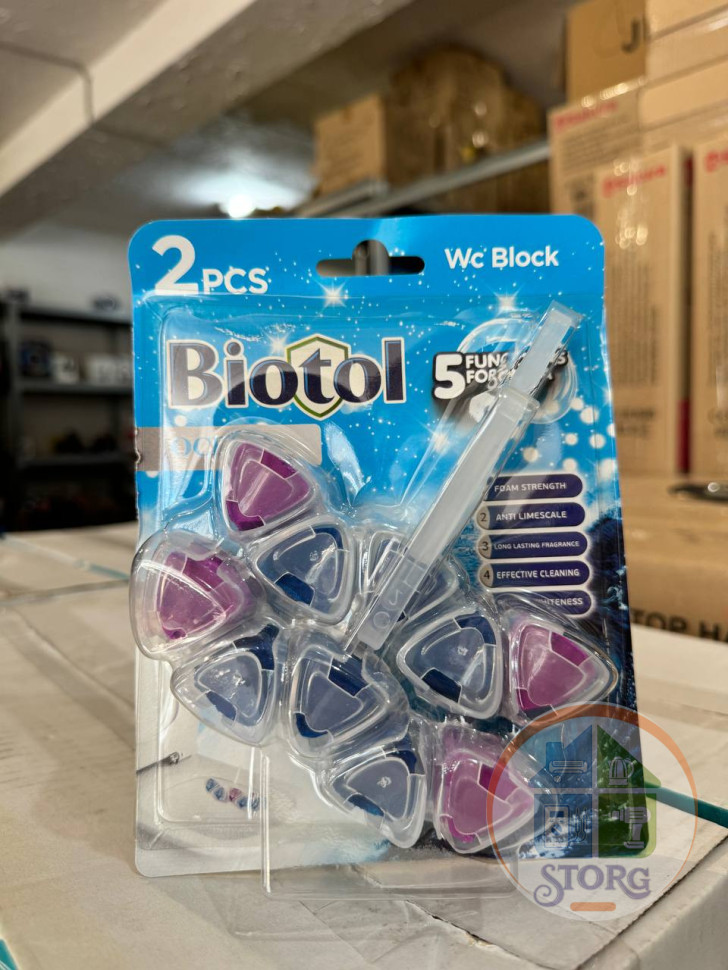 Блок для унитаза BIOTOL океан 2 шт. в уп. ( Турция )