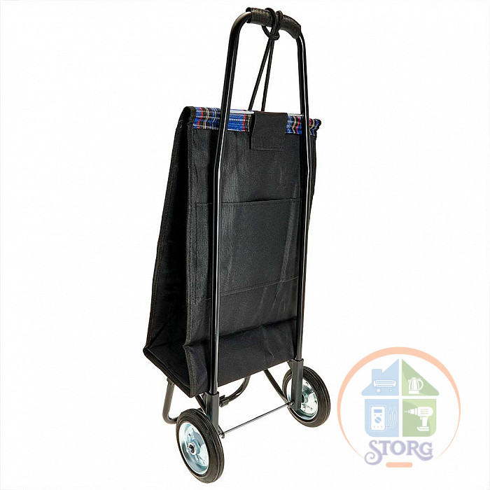 Тележка багажная DELTA DT-23, 50кг, МЕТАЛ. колеса, черный с синим (10)
