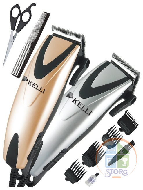 Машинка для стрижки KELLI KL-7003 (Мощность 45Вт, 4 гребня, рычаг перемещения лезвия)