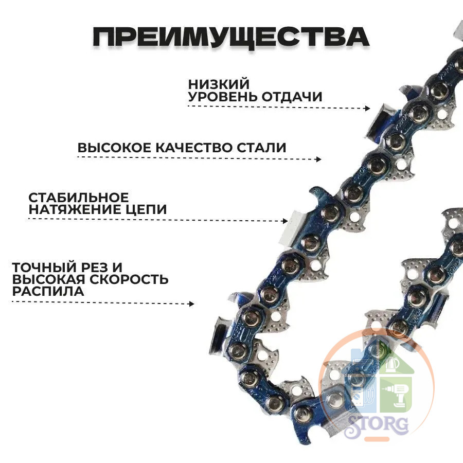 Цепь пильная (блистер) PARTNER FOR GARDEN 3/8LP-1,3-56RS