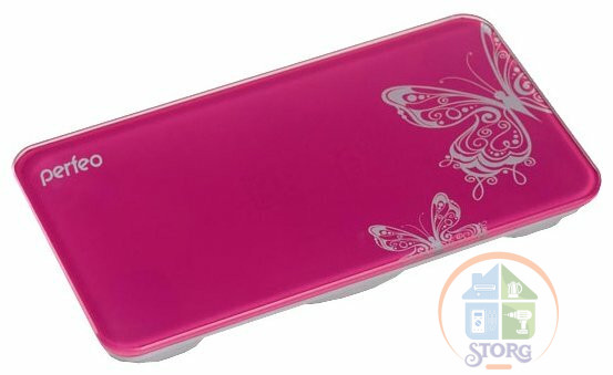 Весы напольные PERFEO EB9552-S605, фиолетовый, 150кг, автооткл, дисплей, деление 100г