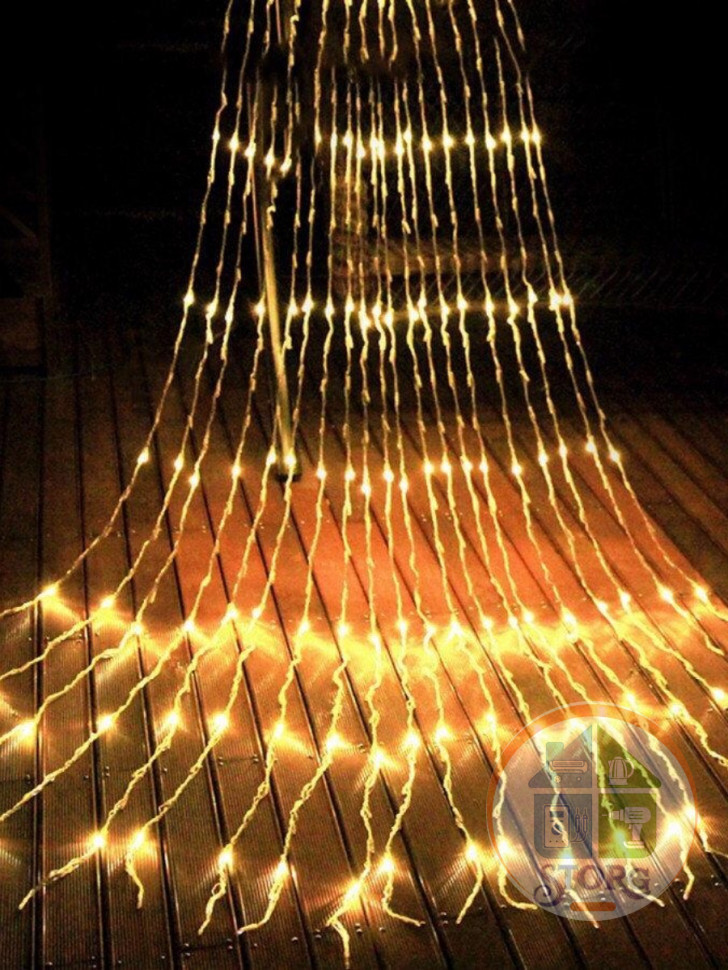 Гирлянда светодиодная S-TORG ШТОРА/БАХРОМА 160Led 1,5 *1,5 (Желтый)