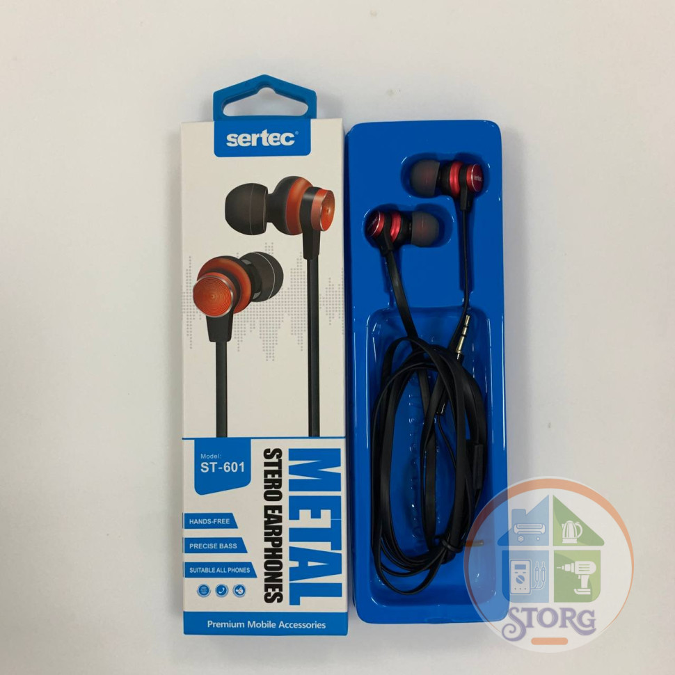 Вакуумные внутриканальные наушники SerteC ST-602 (red)