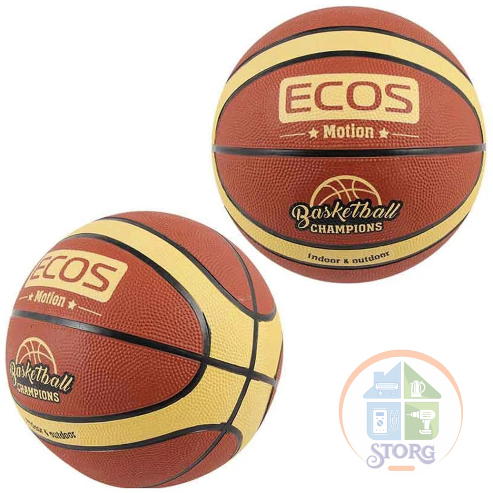 Мяч баскетбольный ECOS BB105 (№7, 2 цвета,12 панелей) 998189