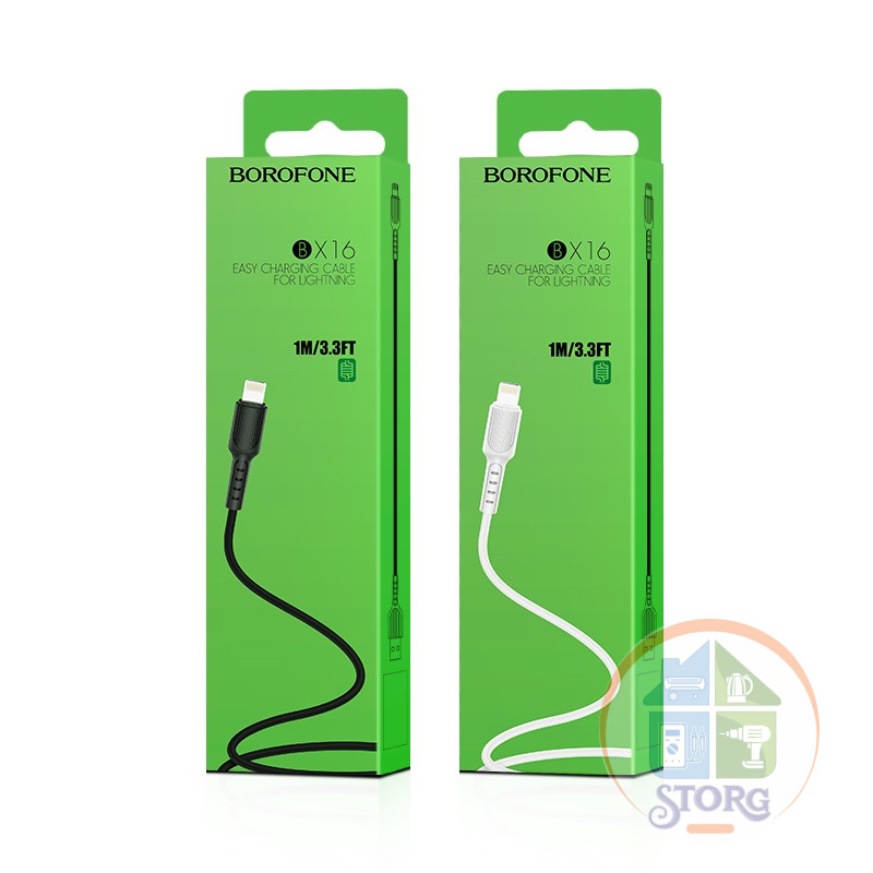 Кабель USB Borofone BX16 Easy  Lightning 1000mm (black)