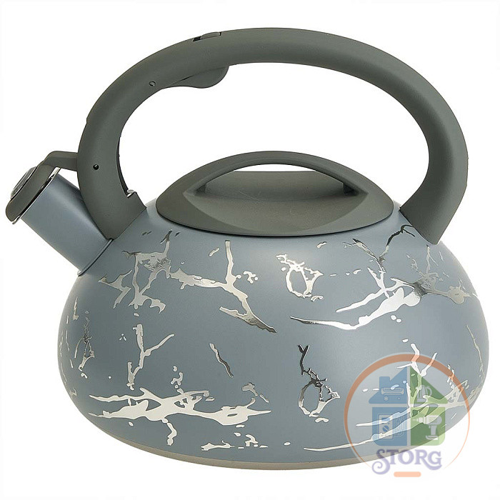ALPENKOK AK-540 Чайник из нерж.стали 3л,со свистком,индукционное дно(12)