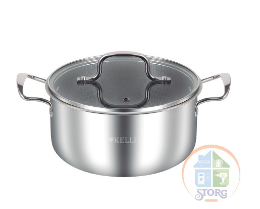 Кастрюля из нержавеющей стали 1,6л  KELLI KL-4290-16 (1х6)
