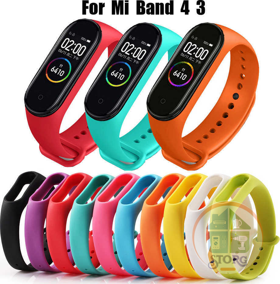 Силиконовый ремешок Xiaomi для Mi Band 4/3 оранжевый