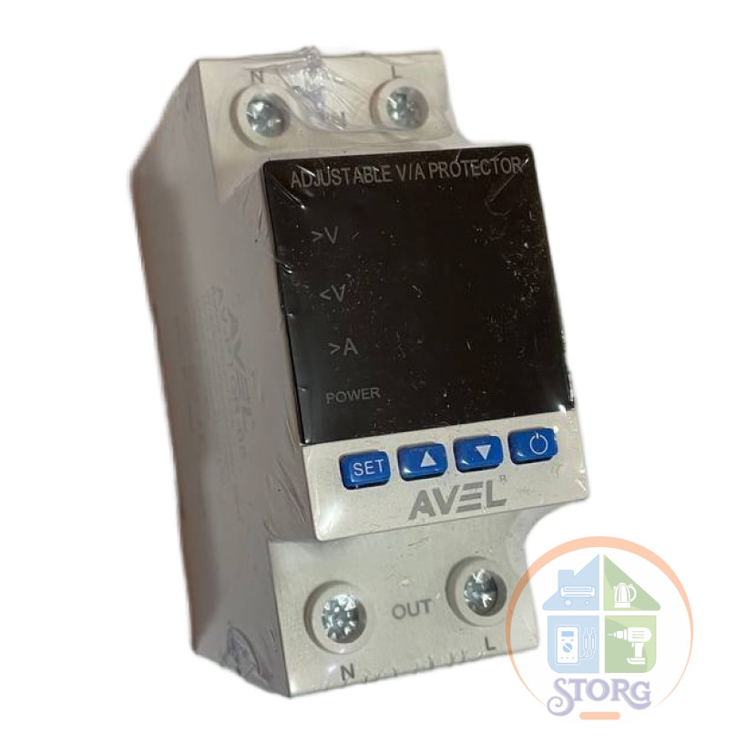 Реле контроля напряжения AVEL AC140-210V/230-300V 50/60Hz 1-40А