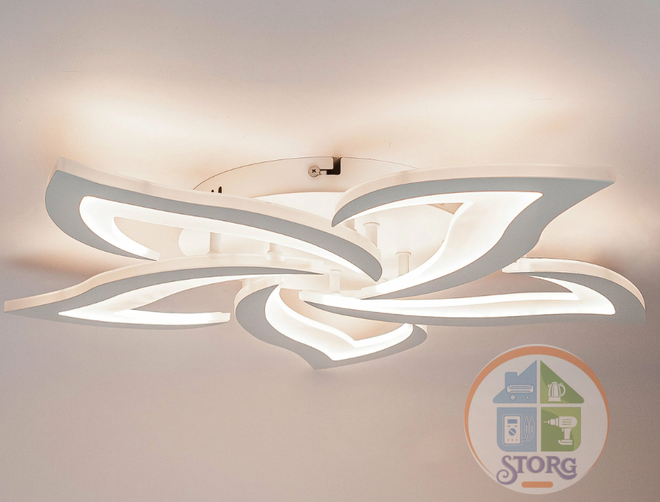 Люстра светодиодная диммируемая GLANZEN LED-0060-STAR-white, с пультом управления Люстра светодиодная диммируемая GLANZEN LED-0060-STAR-white, с пультом управления
