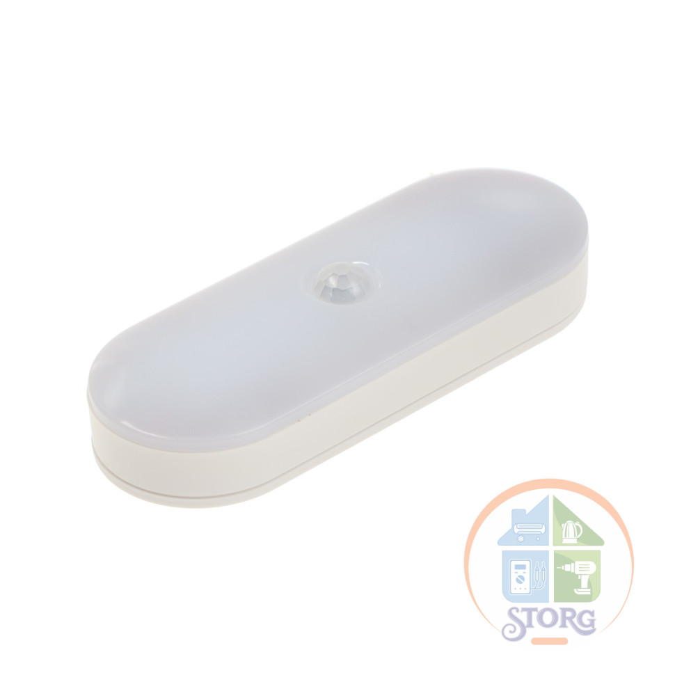 Светильник светодиодный с датчиком движения, 6 LED, 2 Вт, от бат. 3*AAA, 6500К, белый   9883087
