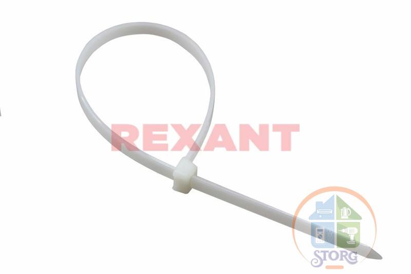 Хомут-стяжка кабельная нейлоновая REXANT 150x2,5мм, белая, упаковка 100 шт.