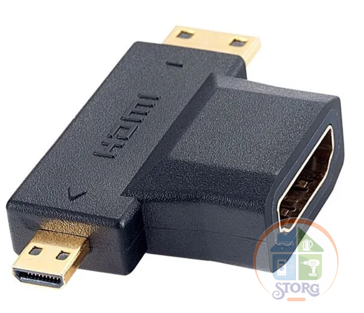 Переходник PERFEO А7006 HDMI - miniHDMI - microHDMI