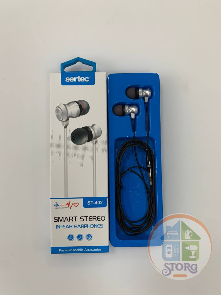 Вакуумные внутриканальные наушники SerteC ST-402 (silver)