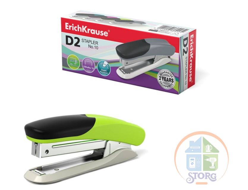 Степлер №10 20л ErichKrause "D2" микс 2В 36917 1029980