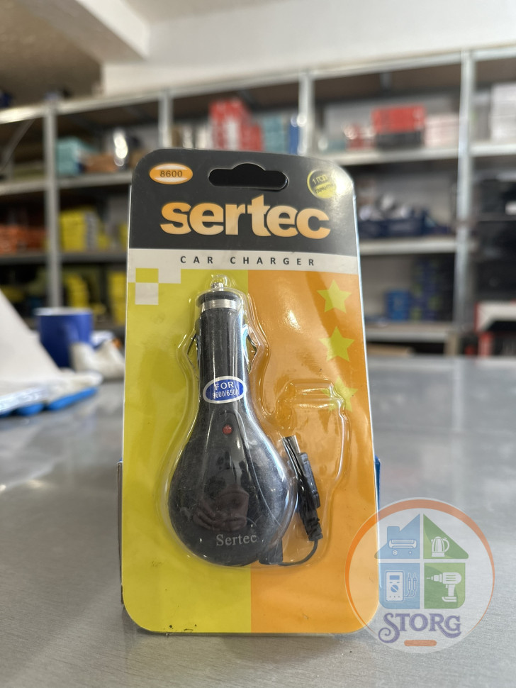 АЗУ SerteC 8600 5V1А + кабель microUSB цельная чёрный