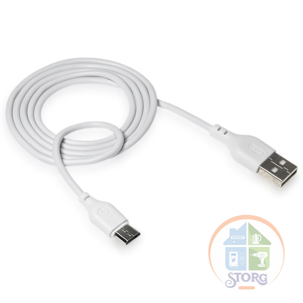 Кабель USB S-TORG Micro 1м обыч.штекер (белый) 100% Качество