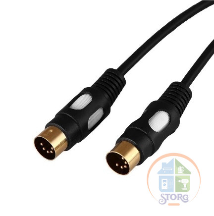 Шнур DIN 5PIN - DIN 5PIN, 1,5м, Gold REXANT Шнур DIN 5PIN - DIN 5PIN, 1,5м, Gold REXANT