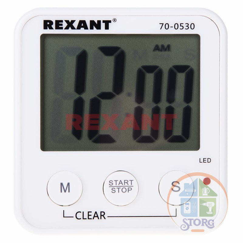 Часы цифровые с таймером обратного отсчета REXANT RX-100