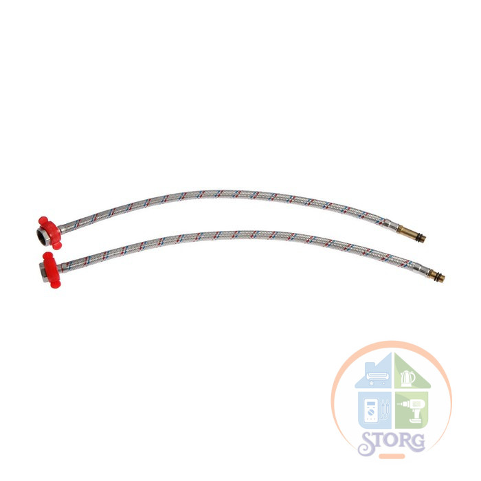 Подводка для смесителя ZEIN, гайка 1/2", штуцер М10, 50 см, ключ для монтажа, набор 2 шт. 6947355