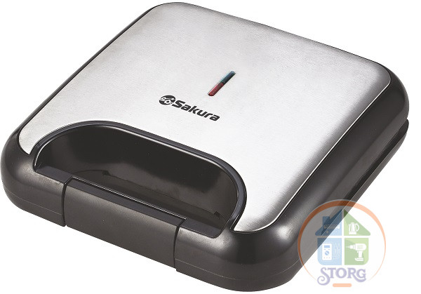 Сэндвичница SAKURA SA-7422S 750Вт 4 сэндвича антипригар.покрытие Сэндвичница SAKURA SA-7422S 750Вт 4 сэндвича антипригар.покрытие