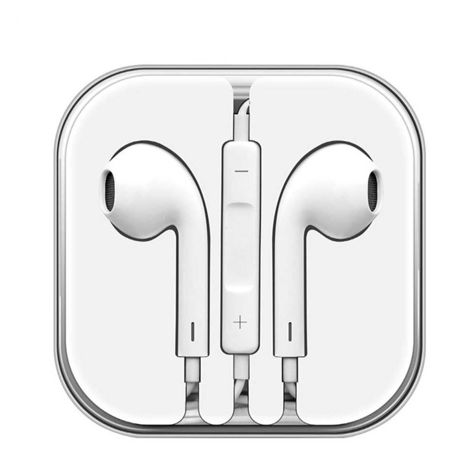 Наушники премиум Гарнитура Apple Iphone 5 (5А) + регулятор - белый