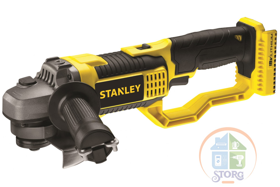 Машина угловая шлифовальная аккумуляторная STANLEY STSC1840 (ЗУ + АКБ в подарок)