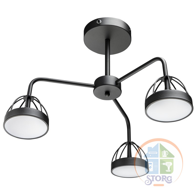Люстра LED димм SCANDIA с ДУ 3 режима 600х300 48Вт 2700/4200/6400 16м? чер 51593 1 Ritter