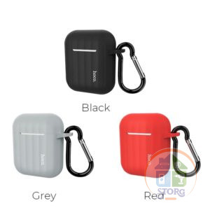 Чехол силиконовый для Airpods HOCO WB10 APs1/2 silicone case (grey)