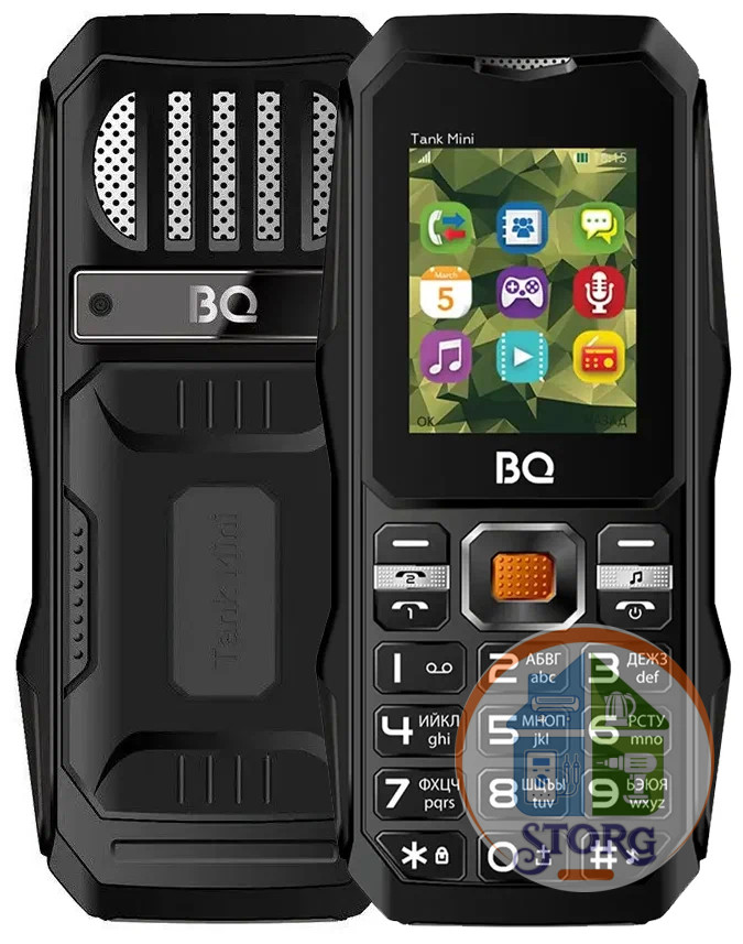 Сотовый телефон BQ Tank mini 1842 (Черный; 2 SIM-карты; 50.6х115.5х19.3мм; Камера 0.088 МП)