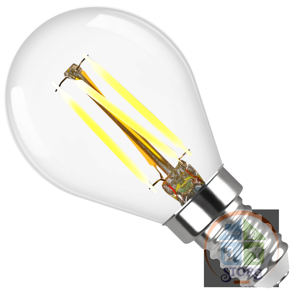 Филаментная лампа REV LED G45 E14 5W, 4000K, PREMIUM (FILAMENT), нейтральный свет