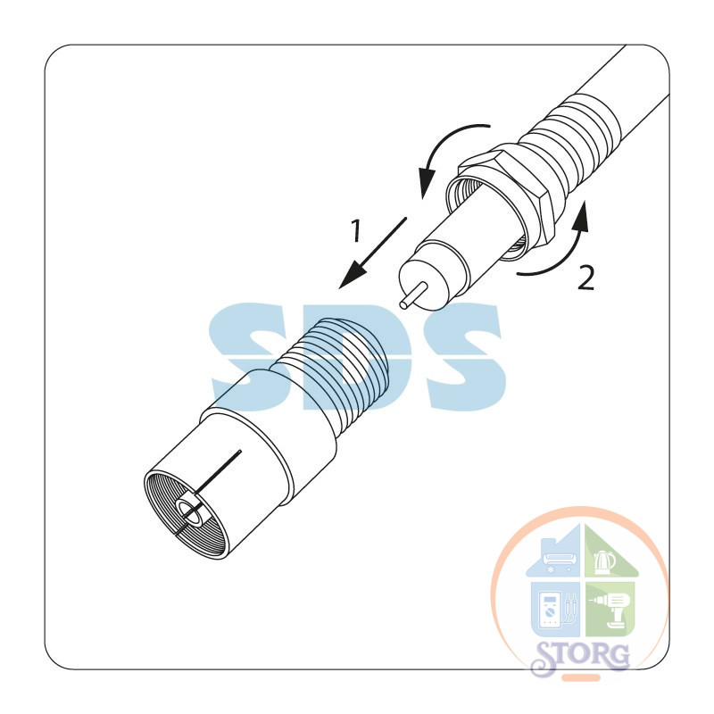 ПЕРЕХОД  гн F - гн TV с кольцом (03-084-A1) PROCONNECT