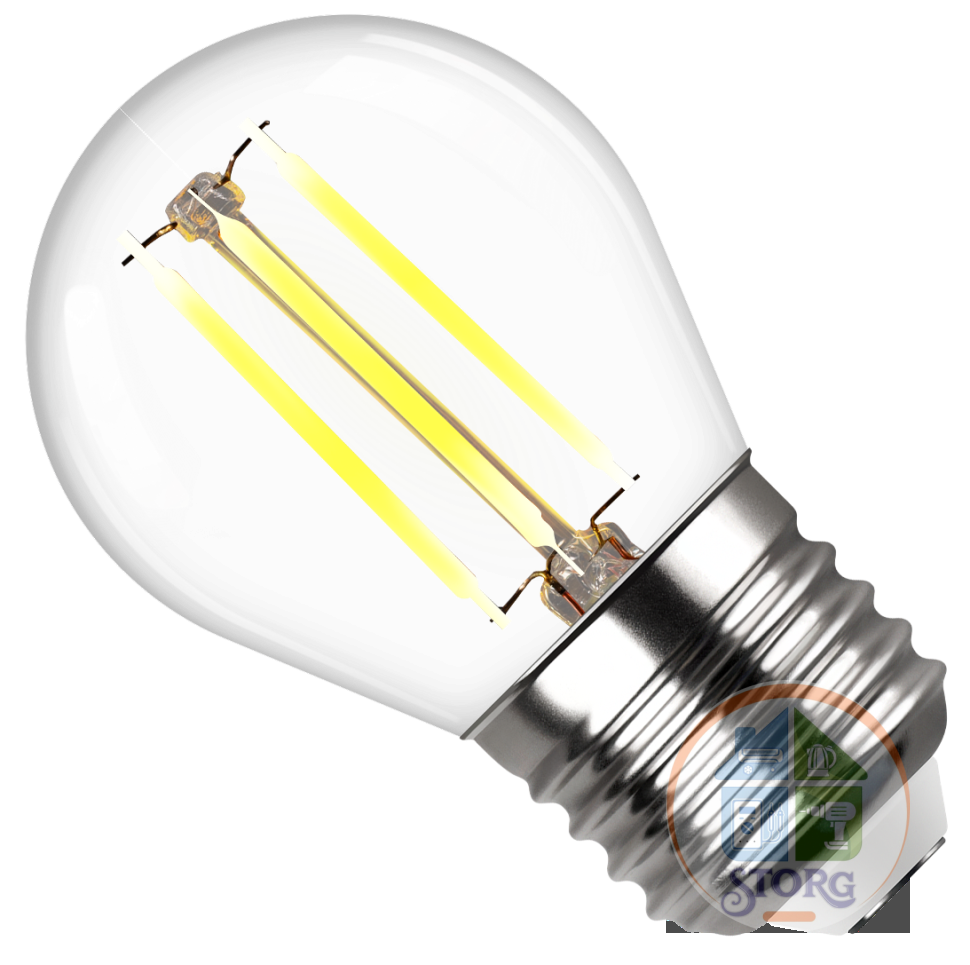 Филаментная лампа REV LED G45 E27 7W, 2700K, PREMIUM (FILAMENT), теплый свет