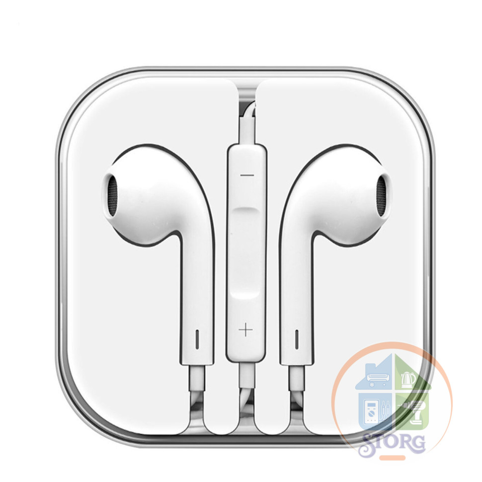 Наушники премиум Гарнитура Apple Iphone 5 (7А) + регулятор - белый