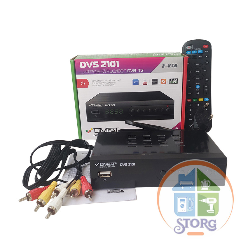Цифровой эфирный приемник Divisat DVS-T2 - 2101(H.265,T2, Youtube, IPTV)