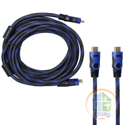 Кабель HDMI-HDMI H212 CCS 5м (в оплетке)