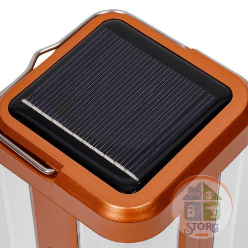 Кемпинговый фонарь ИСКРА WD-7977S ORANGE , 2 Режима свечения, Солнечная батарея