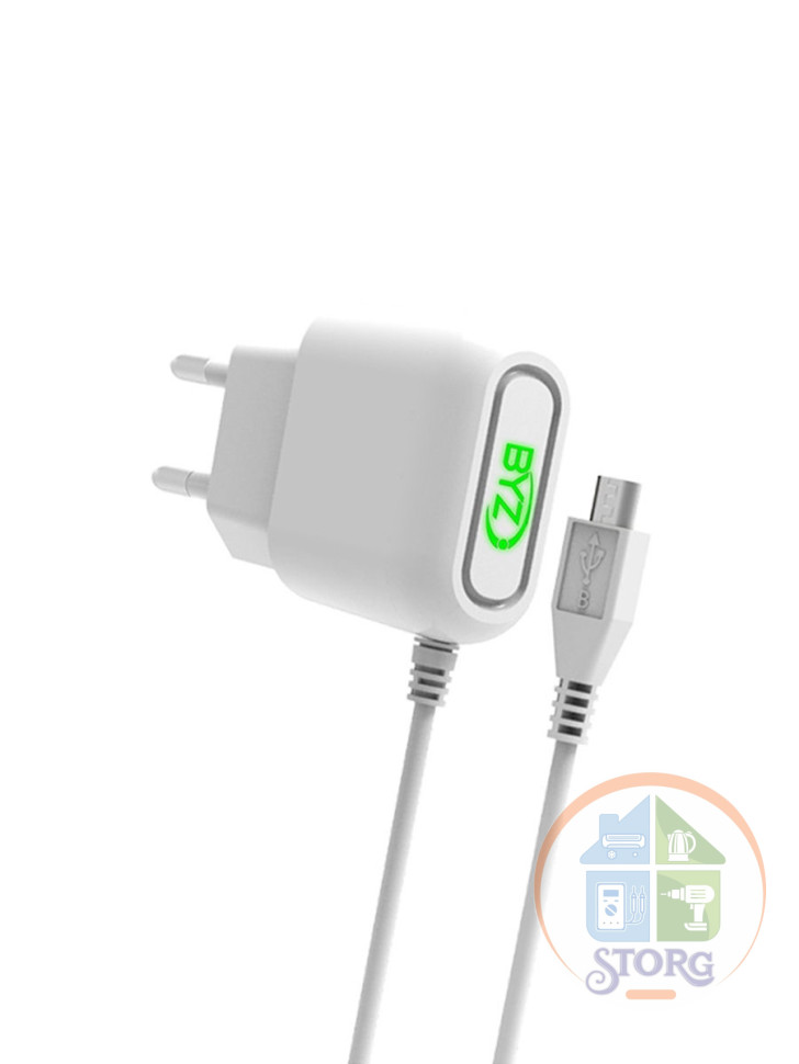 СЗУ Srt-1A 5V1A + кабель MicroUsb - White цельная