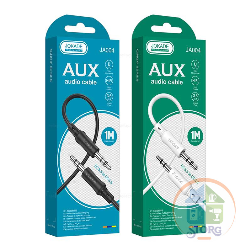 Аудиокабель AUX JOKADE JA004 3.5 mm 1 m white